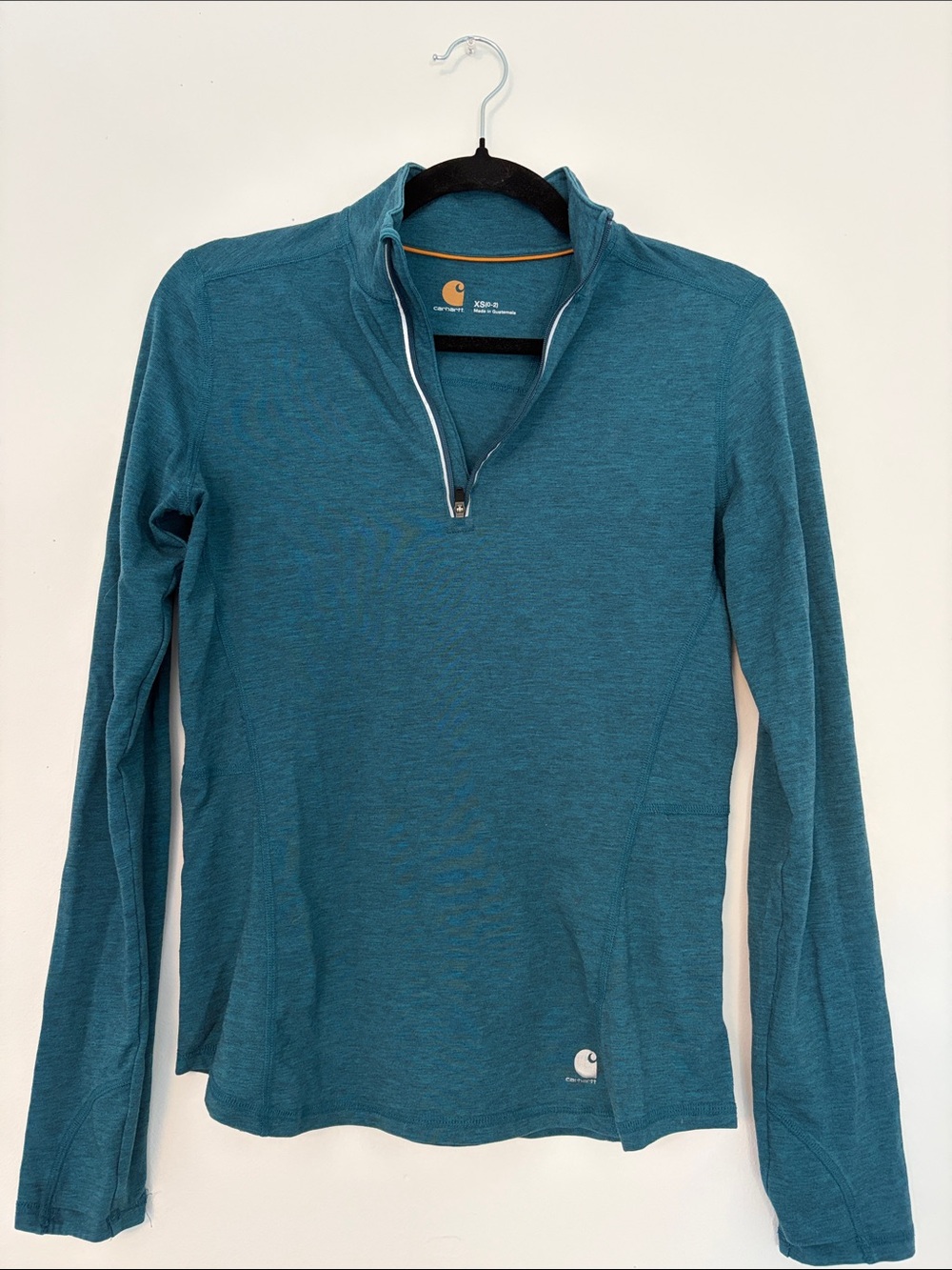 Carhartt Teal Blue Quarter-Zip Performance Pullover